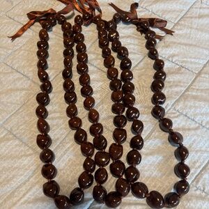 Hawaiian Brown Kuku Nut Necklaces  all 3 for $10.00